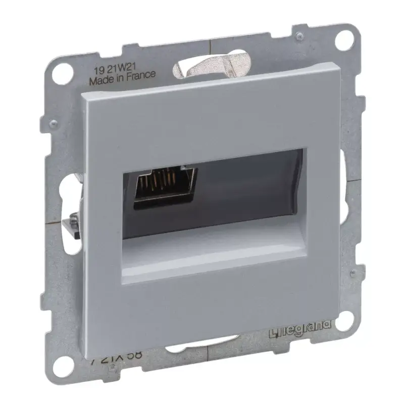 Legrand Suno RJ45 Cat.6A STP csatlakozóaljzat, alumínium, Legrand 721358 Olcsóbb