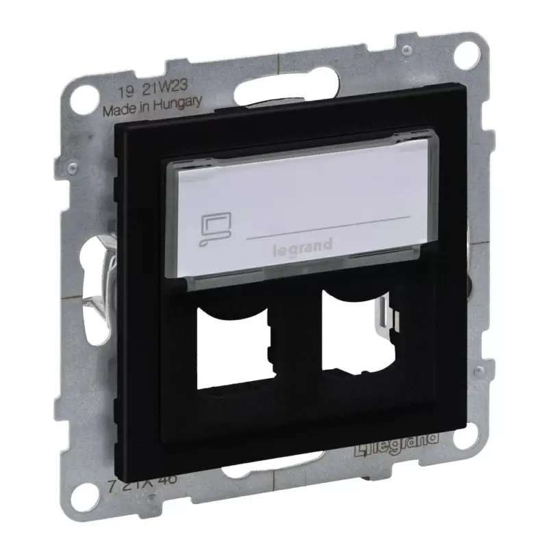 Legrand Suno kettős Systimax csatlakozóaljzat, fekete, Legrand 721446 Ne maradj le