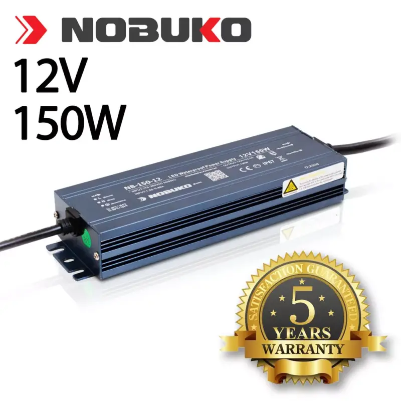 Biztonságos fizetés NOBUKO B SERIES 12V 150W IP67 Kültéri LED Tápegység