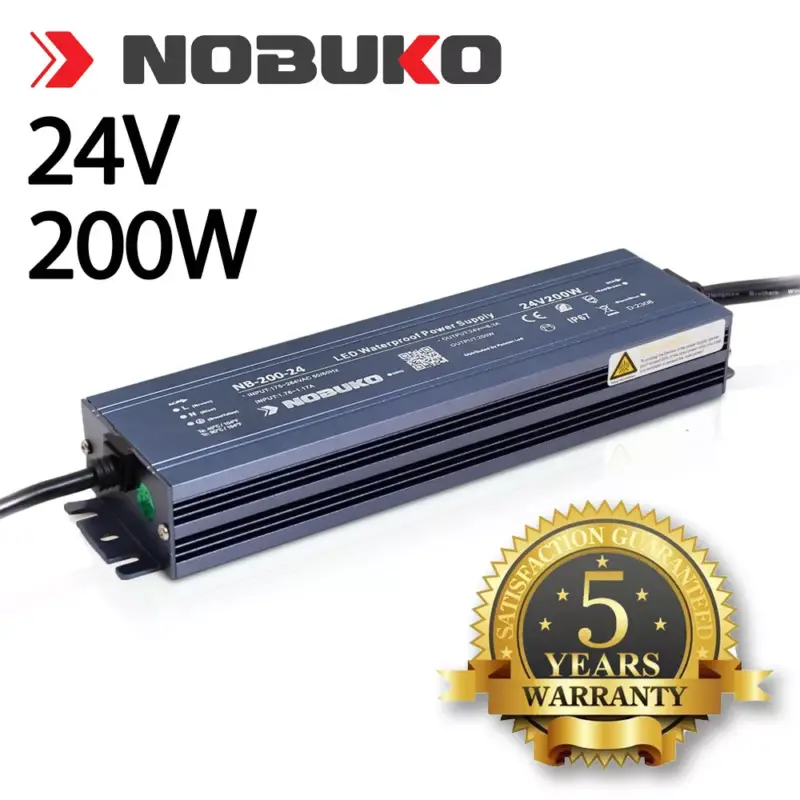 Árengedmény NOBUKO B SERIES 24V 200W IP67 Kültéri LED Tápegység