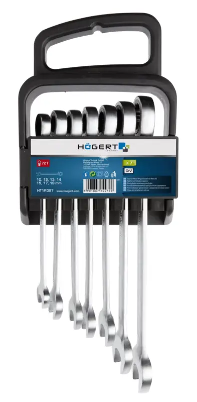 Rendeld meg most Högert Racsnis kulcskészlet (10-19 mm) HT1R397
