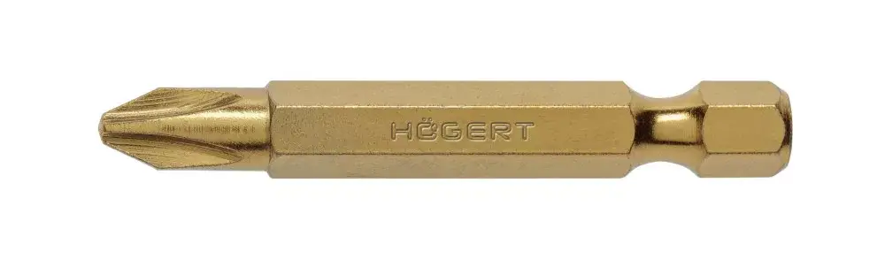 Högert Csavarhúzó BIT, PH2 50 mm, recézett, acél S2 titán-nitrid bevonatúHT1S392 Kedvezmény