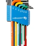 Högert Imbuszkulcs készlet, színkódolással, gömb alakú vég, 9 db-os, 1,5-től 10 mm-es méretig HT1W806 Legjobb ár