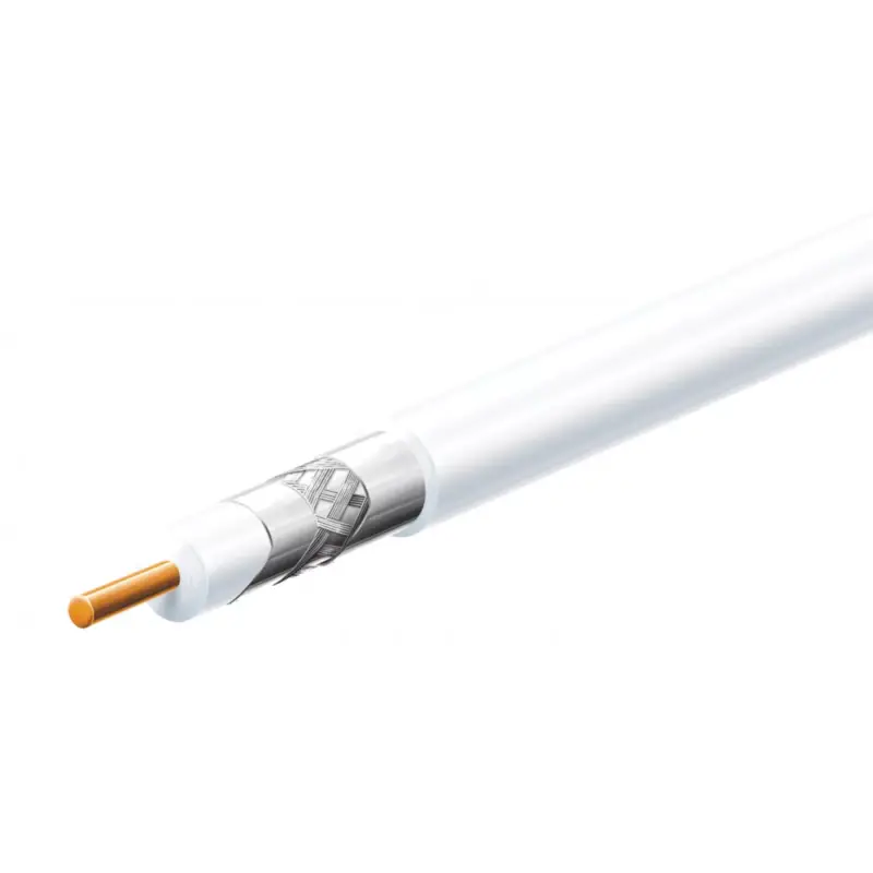 Home S 6TSV/WH koax kábel, 75 Ohm, PVC és PE szigetelés, réz bevonatú acél ér, alumínium + PET fólia 96 szál aluharisnya, 305m, fehér, S_6TSV_WH Végkiárusítás