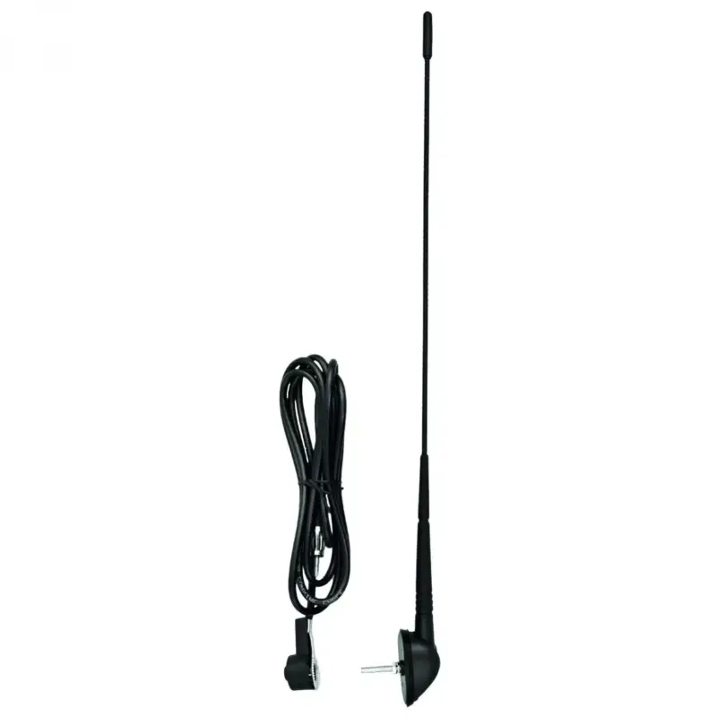 Akció SAL 90557 autóantenna tetőre, M5 csavar, DIN csatlakozó, 440 mm, 0-45°, gumi burkolat, 90557