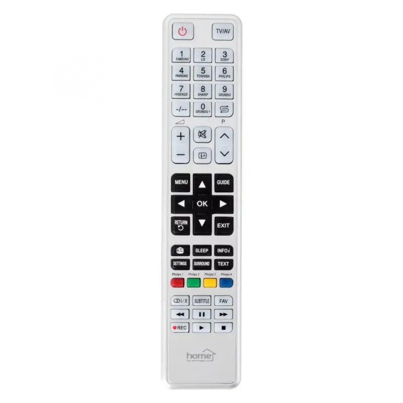 Akciós ár Home URC ALL univerzális távirányító, Samsung, LG, SONY, Panasonic, Toshiba, Philips, Hisense, Sharp, Grundig TV-khez, 3D TV kompatibilis, előre kódolt, URC_ALL