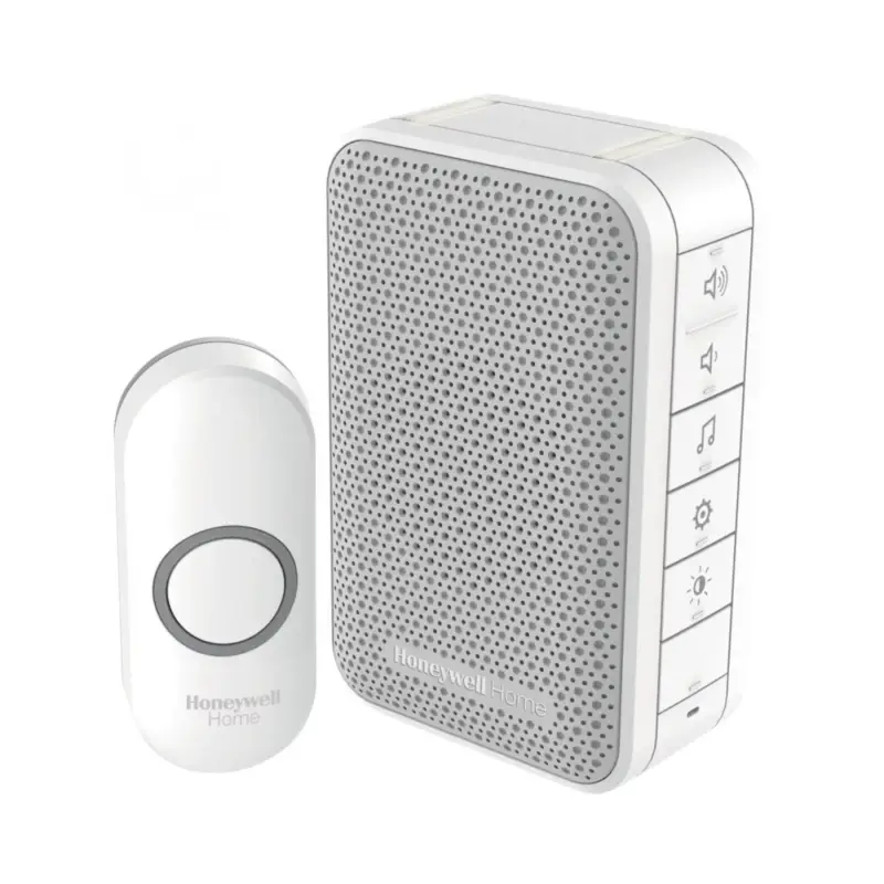 Gyors szállítás Honeywell Home DC313NP2 vezeték nélküli csengő, 150m hatótáv, 6 dallam, LED jelzőfény, nyomógomb IP55 védett, 230V-os tápellátás, DC313NP2