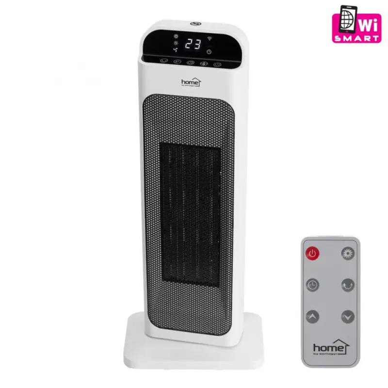 Home FK 53 álló elektromos smart kerámia fűtőtest, 1000W/2000W, oszcillálás, távirányító, fehér, FK_53_WIFI Korlátozott ajánlat
