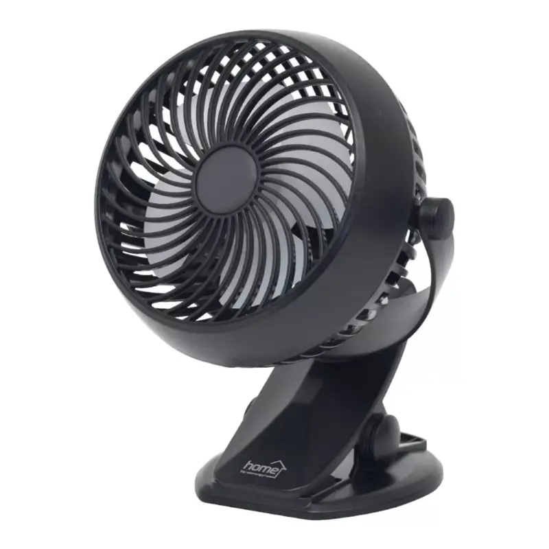 Árcsökkenés Home CLF 10/BK csíptetős, akkumulátoros ventilátor, 3 fokozat, 10 cm-es lapátátmérő, állítható fejrész, 1800 mAh Li-ion akkumulátor, fekete
