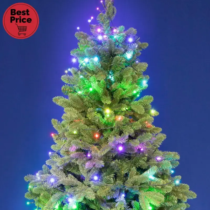 Árengedmény iSparkle LEDS096V LED-es fényfüzér, 9,5 m / 96 db RGB LED, applikációval vezérelhető, smart, kül- és beltéri kivitel, LEDS096V