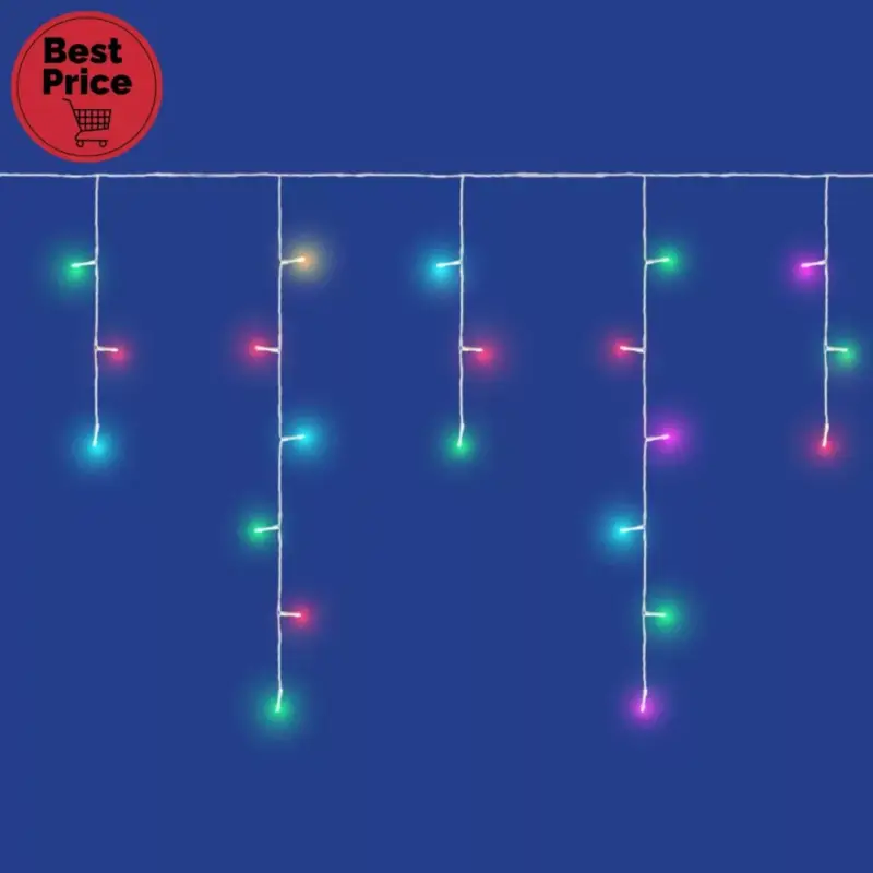 iSparkle LEDS108IV-1 LED-es fényfüggöny, 3 m / 108 db RGB LED, applikációval vezérelhető, smart, kül- és beltéri kivitel, LEDS108IV-1 Kedvezményes ár