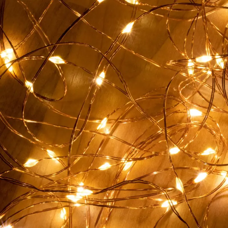 Exkluzív ajánlat Home ML 200/WW micro LED-es fényfüzér-köteg, 200 db melegfehér micro LED, 10 ágú, vékony, ezüstszínű vezeték, hálózati adapter, kül- és beltéri kivitel, ML_200_WW