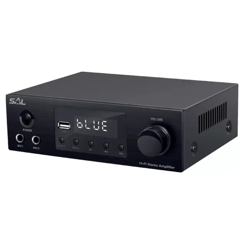 Expressz szállítás SAL BTA 250 sztereó multimédia erősítő, 2x50 Wmax / 4-8 Ohm, BT, FM rádió, USB, AUX, BTA_250