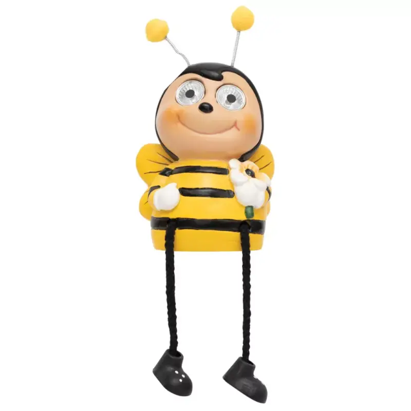 Végkiárusítás Home MX644 napelemes kerti lámpa, méhecske forma, 2 db hidegfehér LED, políresin, 40 mAh akkumulátor (NiMH), kültéri, beltéri, MX644
