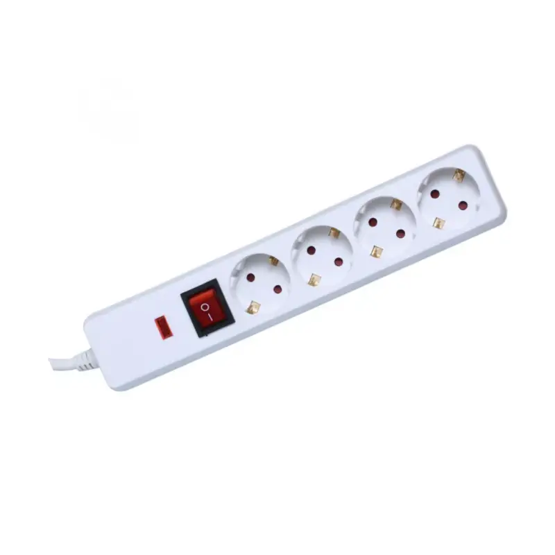 Home NVT 04K/WH túlfeszültség védett hálózati elosztó, 1,5 m, kapcsolós, H05VV-F 3G1,5 mm2 kábel, IP20 kivitel, 4 aljzat, max. 3500W Végkiárusítás
