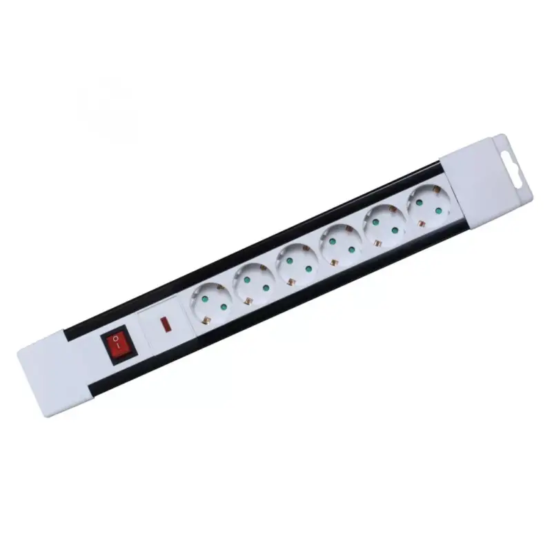 Alacsony ár Home NVP 06K/WH túlfeszültség védett hálózati elosztó, 2 m, kapcsolós, H05VV-F 3G1,5 mm2 kábel, IP20 kivitel, 6 aljzat, max. 3500W, falra akasztható