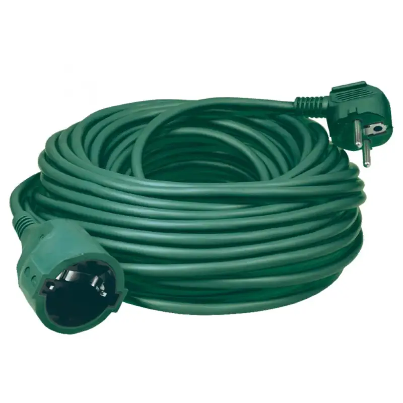 Azonnal elérhető Home NV 2-10/GR/1,5 hosszabító, 10 m, H05VV-F 3G1,5 mm2 kábel, IP 20 kivitel, 250V~/16A/3680W, pipa alakú dugó és egyenes lengő aljzat, zöld színű