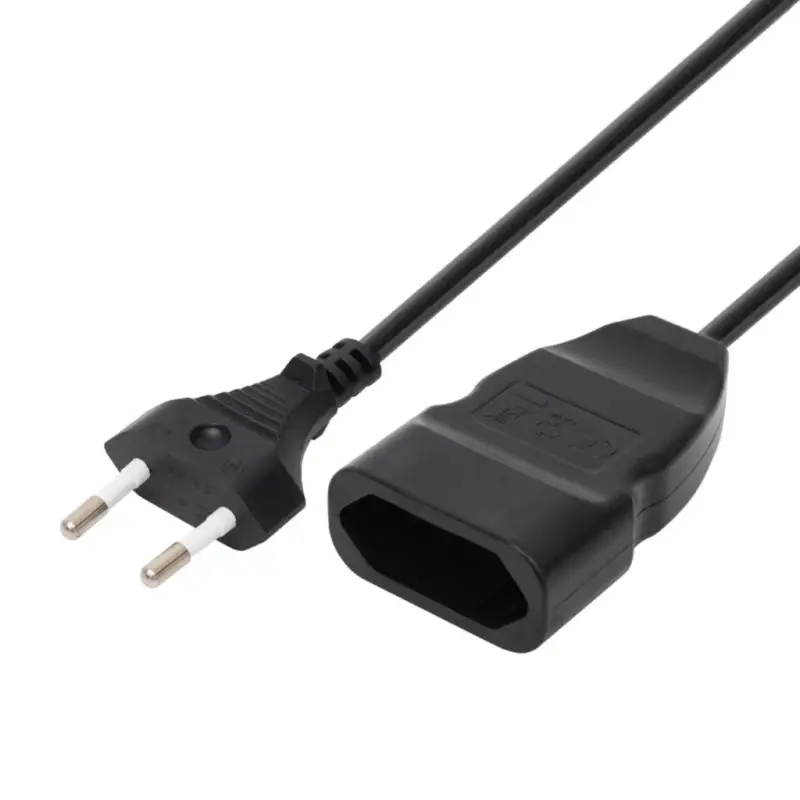 Home NV 12-5/BK EURO kéteres hosszabbító, 5 m,H03VVH2-F 2x0,75 mm2 kábel, 250V~/2,5A/max.575W, fekete színű Utolsó esély