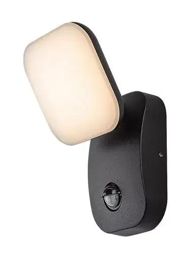 Akció Rábalux 77058 Odiel Kültéri lámpa Kültéri fali lámpa fekete, fehér LED 12, meleg fehér (2700-3000K), IP44