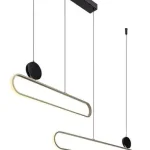 Expressz kézbesítés Rábalux 72268 Circado Beltéri lámpa Függeszték fekete/ arany, fehér LED 48, meleg fehér (2700-3000K), IP20