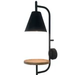 Biztonságos fizetés Rábalux RBL71293 Azome Beltéri lámpa Fali lámpa bükk, matt fekete E27 1x MAX 15 IP20