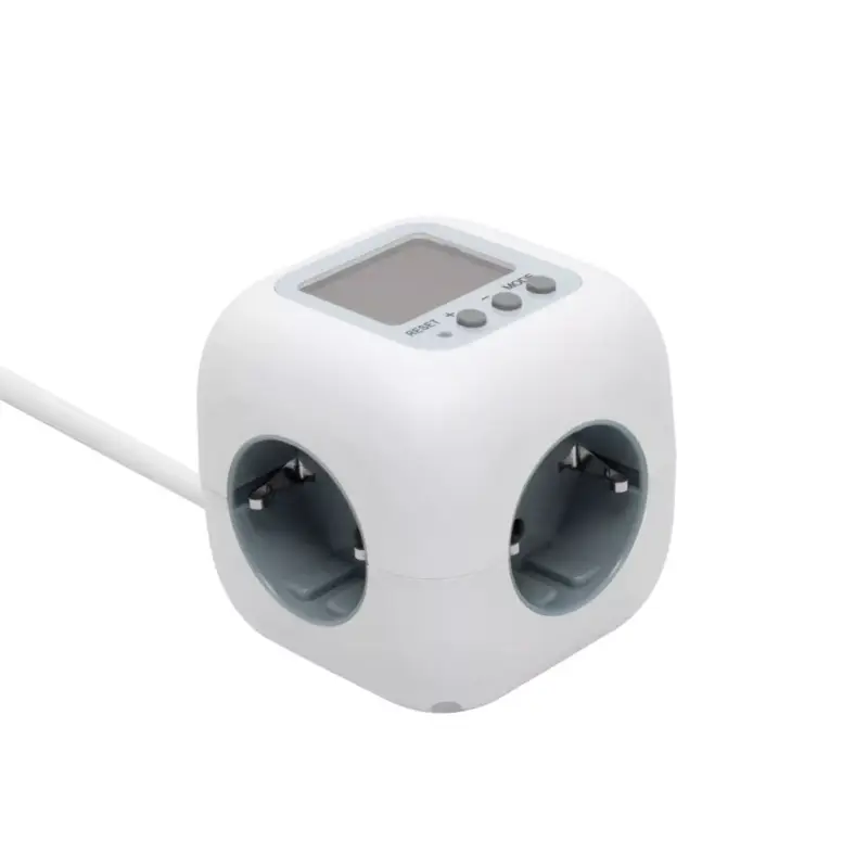 Szuper ajánlat Home CUBE2P kocka elosztó, fogyasztásmérővel, max. 3680 W, 3 aljzat gyermekvédelemmel, 1,5 m hosszú vezeték