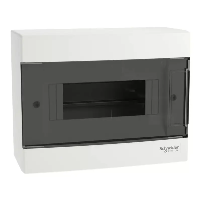 Schneider EASY9 EU Kiselosztó, 8 modul, PE+N sínnel, füstszínű ajtóval, falon kívüli EZ9EUC108 Kedvezményes ár