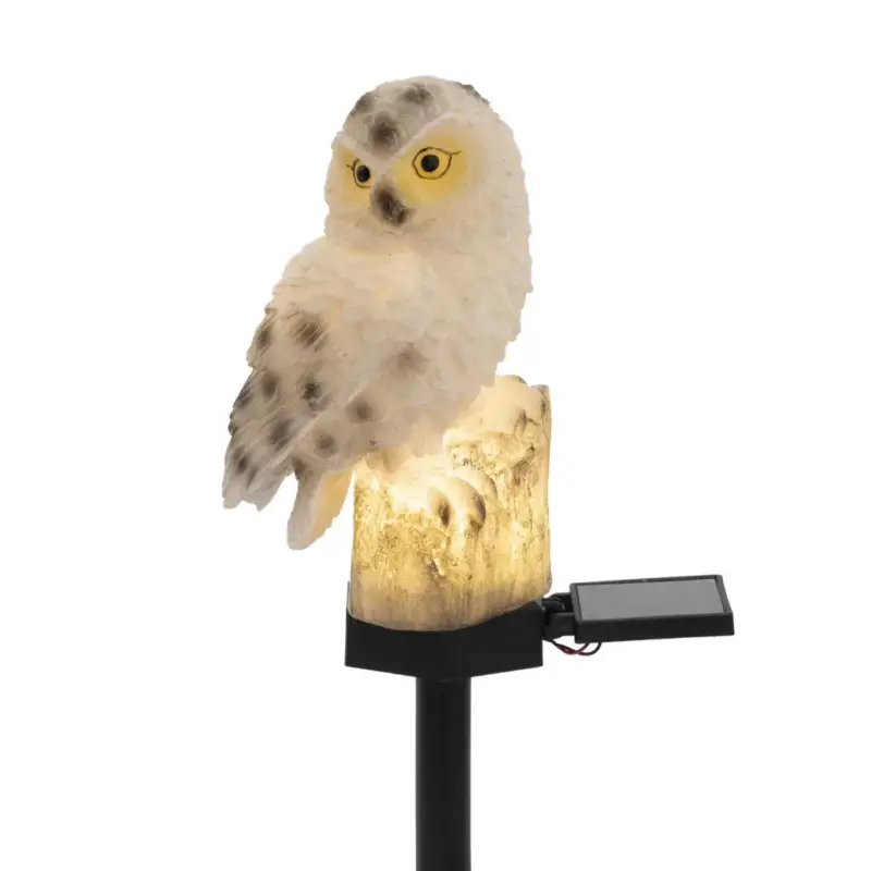 Home MX671B napelemes kerti bagoly lámpa, 1 db melegfehér LED, akkumulátor, műgyanta, leszúrható Azonnal elérhető