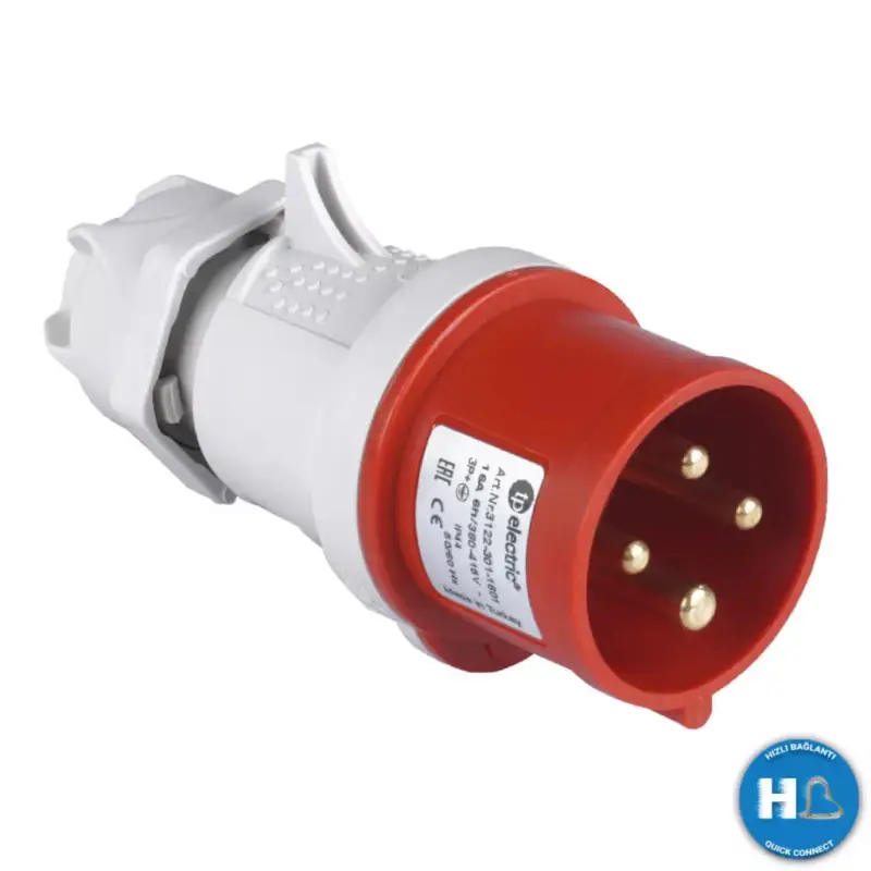 Azonnal elérhető TP Electric 4x16A - Dugvilla (rugós - gyors bekötésű) (IP44) 3022-301-1601