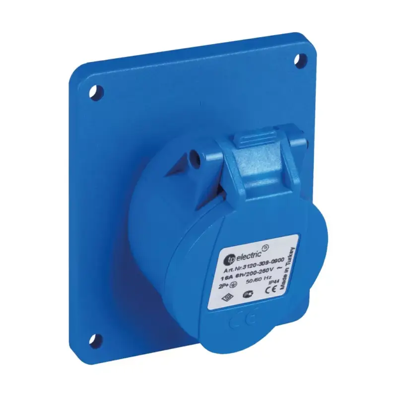 TP Electric 3x32A - Beépíthető dugalj (ferde) -83x90 alap (IP44) 3124-309-0900 Vedd meg most