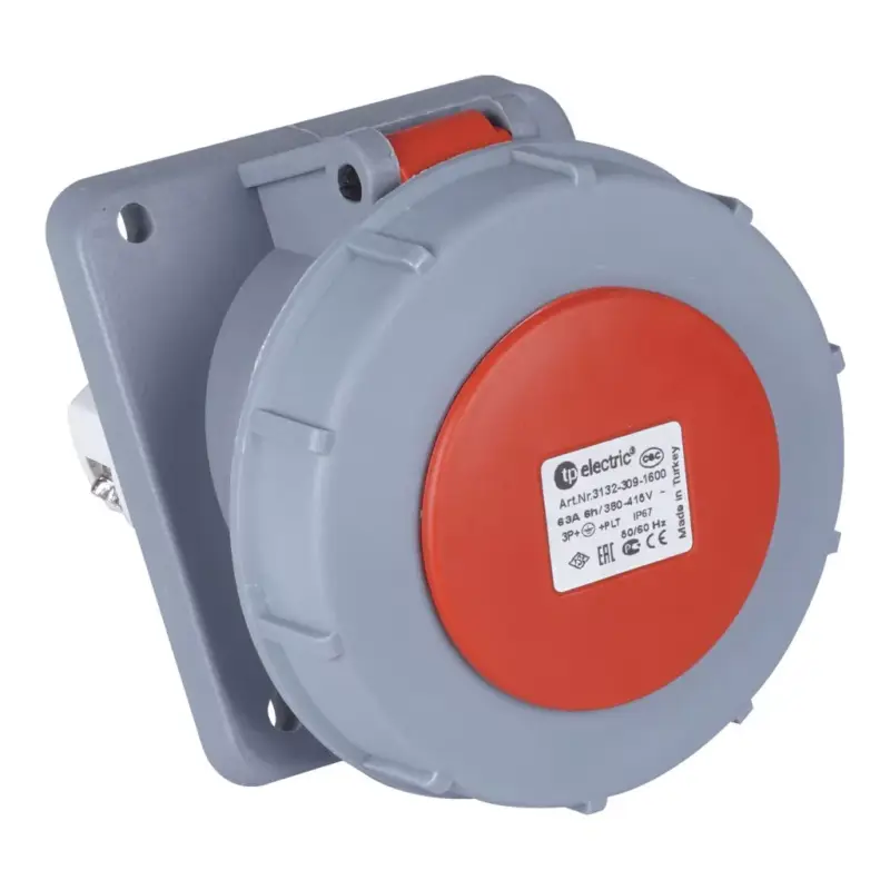 Ajánlat TP Electric 5x63A - Beépíthető dugalj (ferde), 100x107 alap (IP67), csavaros bekötéssel 3134-309-1600