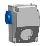 Gyors szállítás TP Electric Szerelt ipari doboz 120×170mm fúrt 3 fázisú (75x75) aljzathoz+1 fázisú kék aljzat 2 db 3317-002-1112