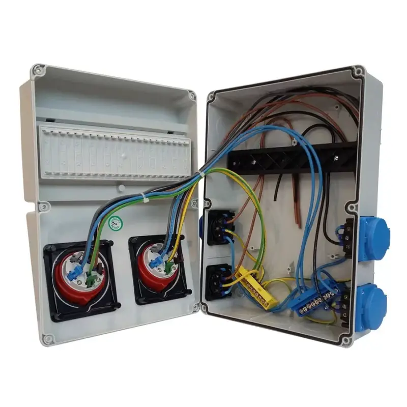 Árengedmény TP Electric Ipari doboz szerelt 220×300 2×(5P32A) +4×(2P+F) oldalsó VEZETÉKELVE (3320-004-7700) 3320-111-0005