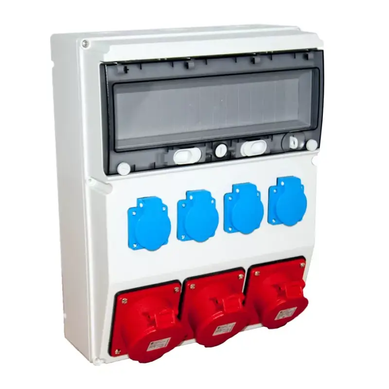 TP Electric Ipari doboz szerelt 300x400mm, IP44, 1x(5P16A)+2x(5P32A) + 4x(2P+F), gyorscsatlakozós aljzatokkal 3360-400-5172HH Vedd meg most