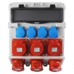 Rendeld meg most TP Electric Szerelt ipari doboz 300x340, IP44, 4x(2P+F)+3x(5x16A)+3x(5x16A), 14 modulos 3620-400-0506