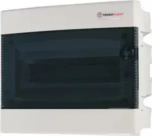 Tehnoplast Csere ajtó süllyesztett és falon kívüli elosztó dobozhoz, C sorozat, 12 modul, átlátszó THP-AJTO-ATL-12C Outlet