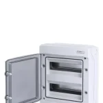 Kiárusítás Tehnoplast Falon kívüli kiselosztó doboz, D sorozat, 24 modulos,átlátszó ajtó, 2 soros, 319x383x142 mm, IP65 THP-N24D