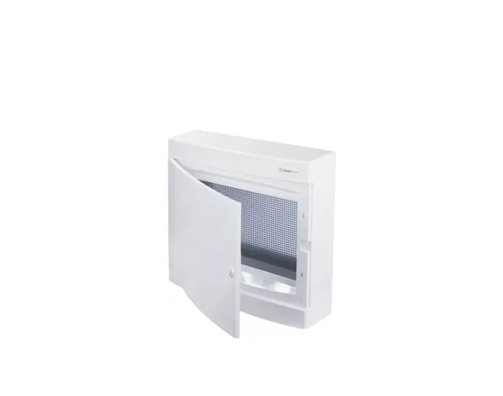 Újdonság Tehnoplast Falon kívüli elosztódoboz C-MEDIA-IT, fehér, 2 soros,2x18 modulos,IP40,fehér ajtóval,850*C izzóh. THP-N2x18CW-IT
