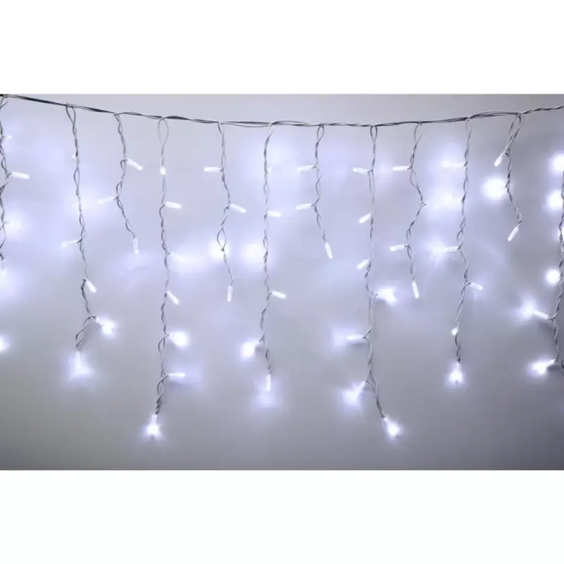 Vásárlói kedvenc HOME KSFW200WH sorolható fényfüggöny, 4 méter, 200db hidegfehér LED, fehér vezeték, kül- és beltéri kivitel
