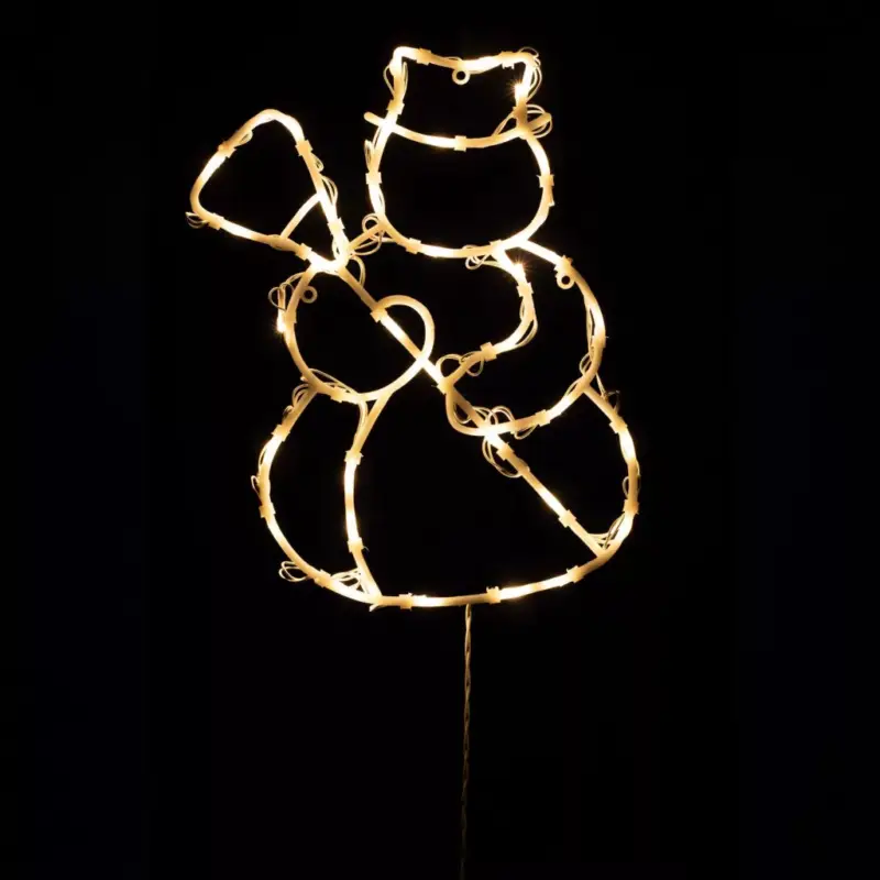 HOME KID507WW LED-es hóember ablakdísz, 35db melegfehér LED, időzítő, adapteres tápellátás, kül- és beléri kivitel Árcsökkenés