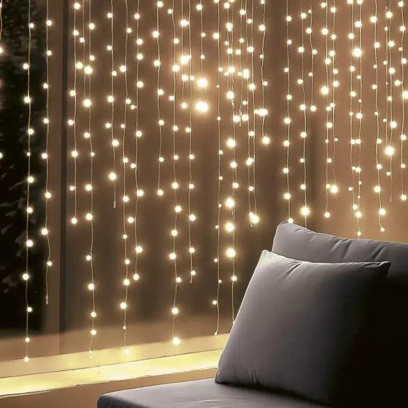 HOME KIN294DWW DOT LED-es fényfüggöny, 294db melegfehér DOT LED, 2m hosszú, állófényű, adapteres tápellátás, kül- és beltéri kivitel Bestseller