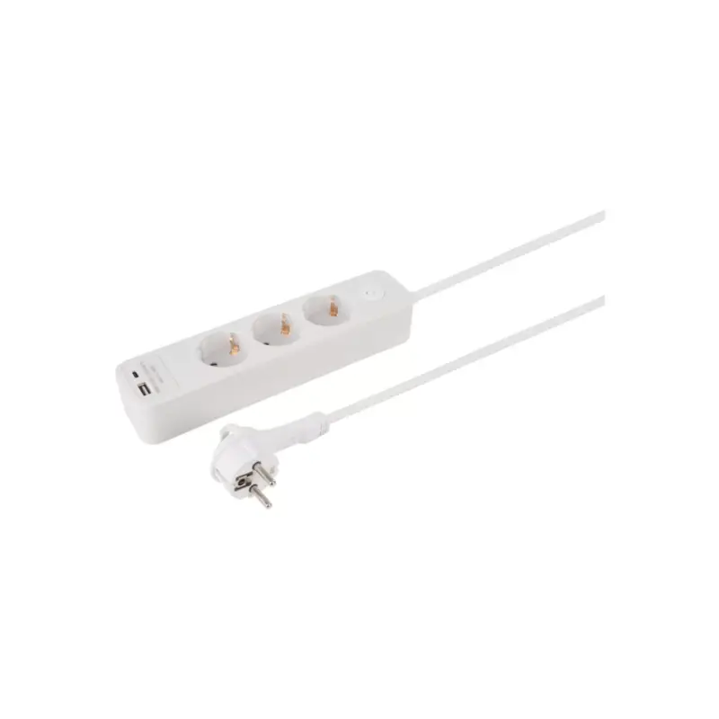 Vedd meg online ETM 55.201.23 elosztó, 3 aljzat, kapcsolós, USB-A, USBC aljzat, 1,5 m hosszú