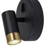 Rábalux 75040 Kadir Beltéri lámpa, Fürdőszobai lámpa, fekete/ arany-átlátszó LED 3, IP20 Alacsony ár