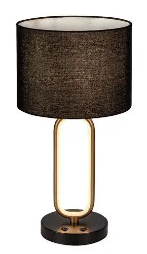 Rábalux 74044 Domiro Beltéri lámpa, Asztali lámpa, arany-fekete E27LED 8+ E27 1X MAX 60, IP20 Legjobb ár