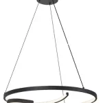 Rábalux 72367 Niloo Beltéri lámpa, Függeszték, fekete-fehér LED 40, IP20 Azonnali szállítás