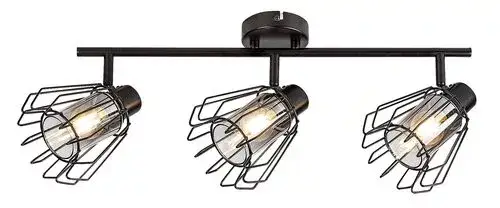 Kiárusítás Rábalux 73069 Emerencia Beltéri lámpa, Spotlámpa, fekete-füstszínű üveg E14E14 3x MAX 40, IP20