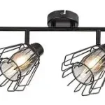 Rábalux 73070 Emerencia Beltéri lámpa, Spotlámpa, fekete-füstszínű üveg E14E14 4x MAX 40, IP20 Gyors szállítás