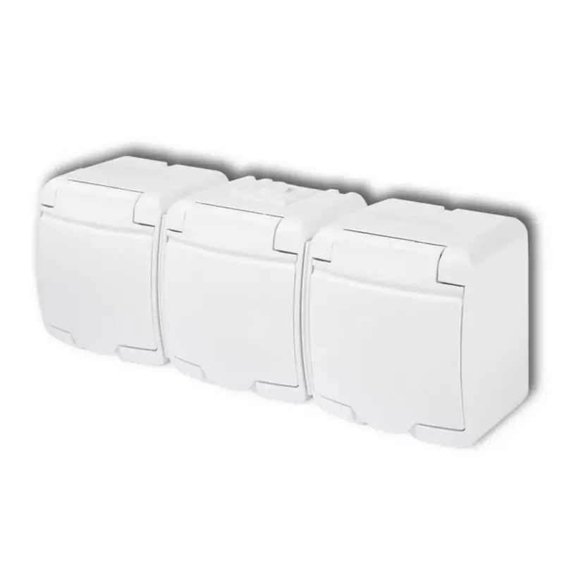 AQUASTAR 3-AS FÖLDELT DUGALJ, CSAPFEDELES, IP54, FEHÉR, 22161 Prémium