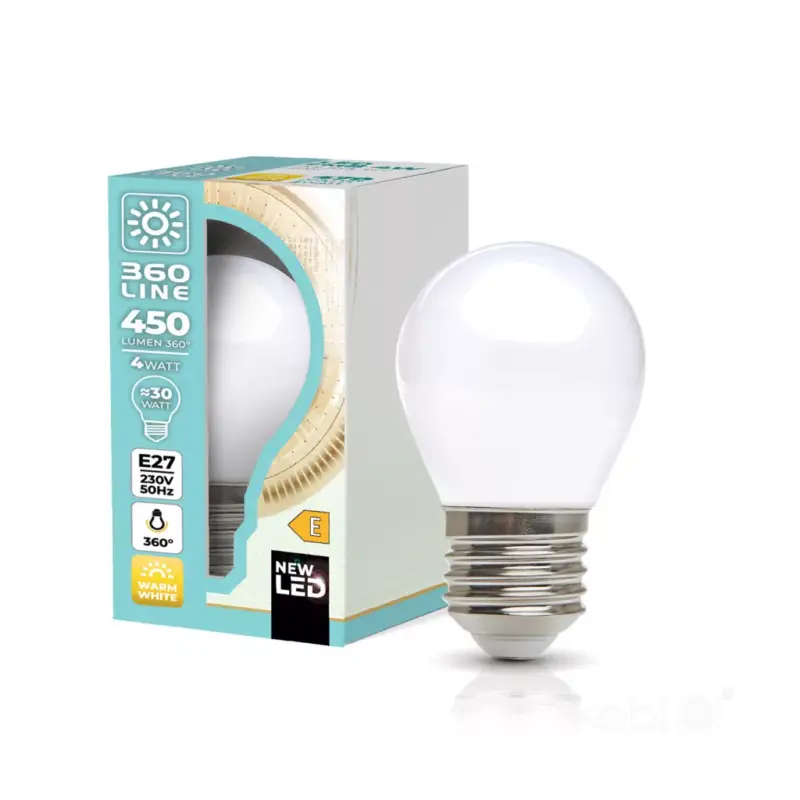 Vedd meg most E27 LED-fényforrás, 4 W, filament, Meleg fehér WW 3000K 450lm, KOBI-004079 KOBI