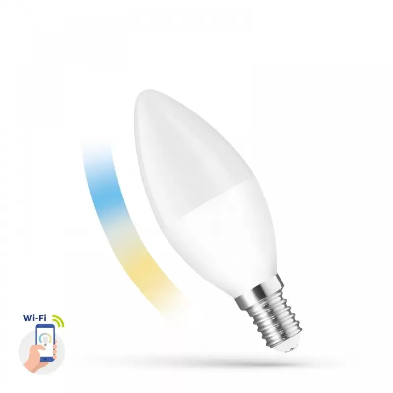 LED Gyertya E14 230V 5W CCT+DIM WI-FI - SMART WOJ14413 SpectrumLED Árengedmény